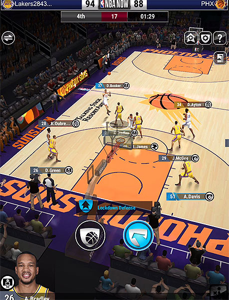 The commands of NBA Now are easy and intuitive