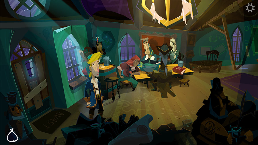 Guybrush Threepwood at the Scumm bar